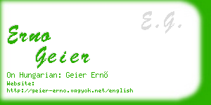 erno geier business card