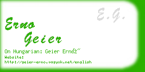 erno geier business card